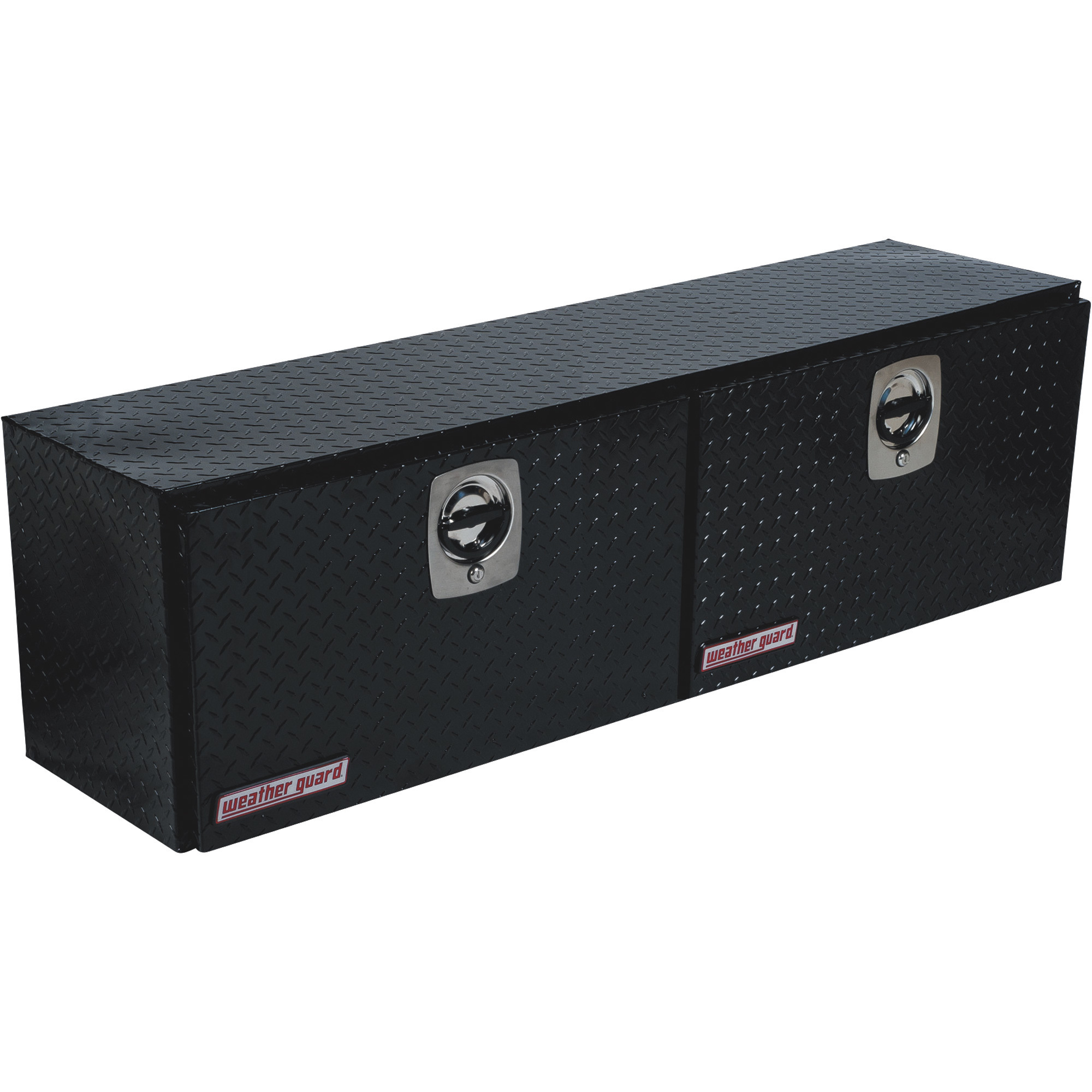 Weather Guard Hi-Side Side-Mount Truck Tool Box, Aluminum, Gloss Black Powder-Coat, 64.25in. x 13.25in. x 16in., Model# 364-5-02